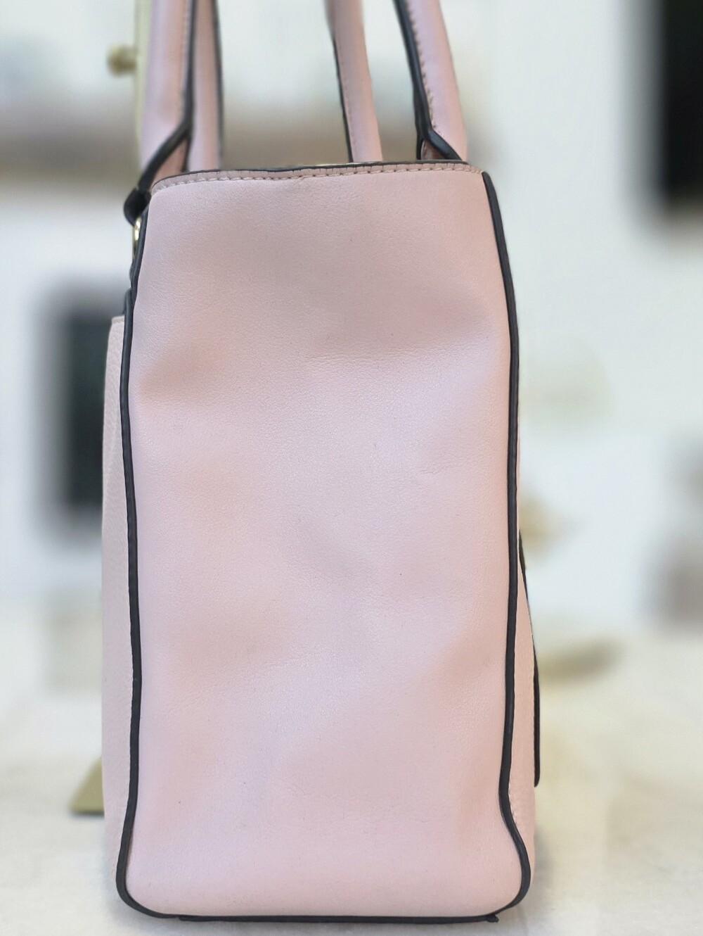 Nanette Lepore Pink Pebbled Leather Tote with Crossbody Strap - Picture 3 of 13